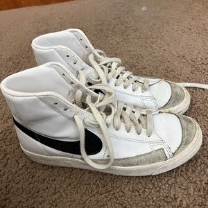 White Nike blazers high top
